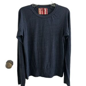 VGUC Nation LTD Long Sleeve soft Pullover Blue Heathered Tee Top S